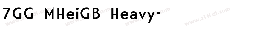 7GG MHeiGB Heavy字体转换